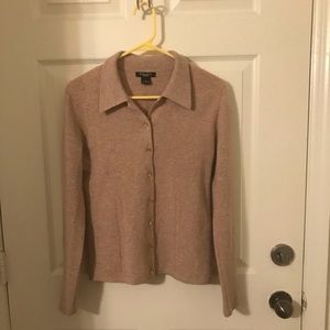 Madison Studio Tan Cashmere Cardigan